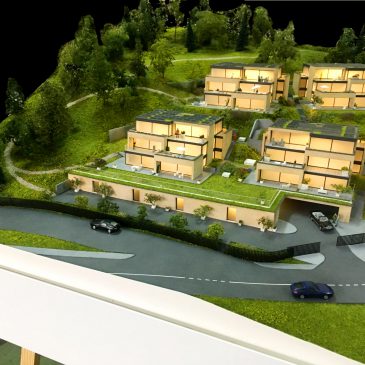 Makieta inwestycji mieszkaniowej w szwajcarskim Nyon skala 1:100