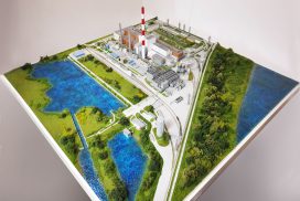 Model instalacji oczyszczania i osuszania LNG, LNG Silesia, skala 1:25